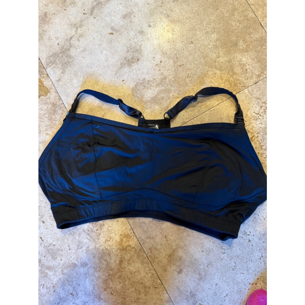 Women's Sports Bra Size L Black underwire built in nursing motherhood maternity - Picture 3 of 5